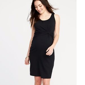 Maternity Twist-Front Bodycon Tank Dress